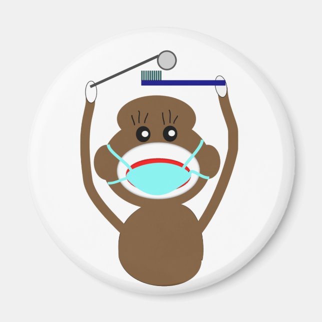 Íman Camisas e presentes do macaco Dentist Sock — Adorá (Frente)