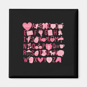 Íman Camiseta Alfabeto Abc Eu Te Amo Dia Dos Namorados 