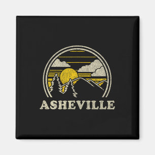 Íman Camiseta Asheville Carolina do Norte Nc Vintage Ca