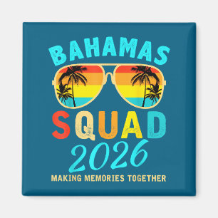 Íman Camiseta Bahamas Férias Esquadrão Família Amigos