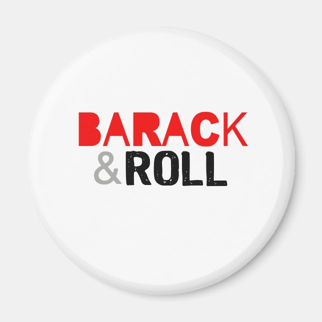 Íman Camiseta Barack e Roll (Frente)