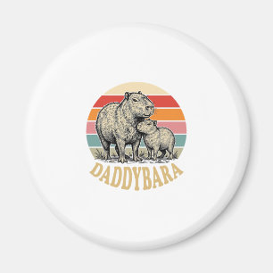 Íman Camiseta Capivara Pai Vintage Pôr do Sol Daddybara