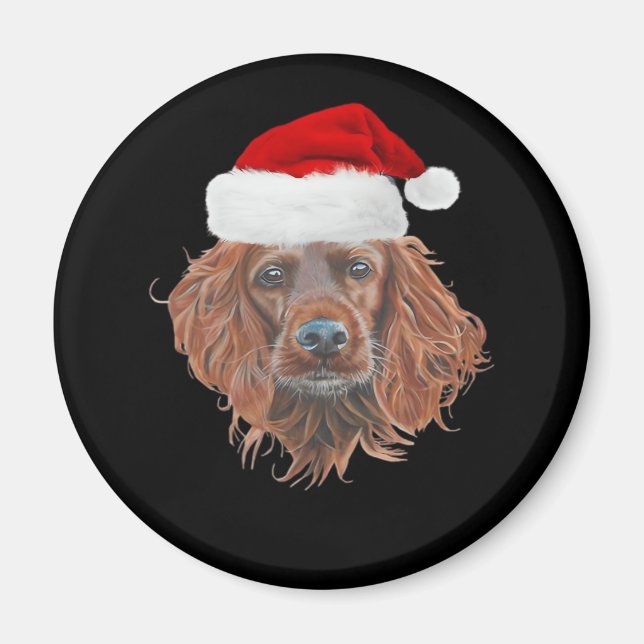 Íman Camiseta Clássica do Setter de Natal (Frente)