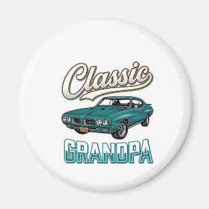 Íman Camiseta Clássica do Vô com Carro Antigo Design_1