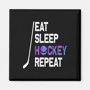 Íman Camiseta Comer Dormir Hockey Repetir - Presentes d