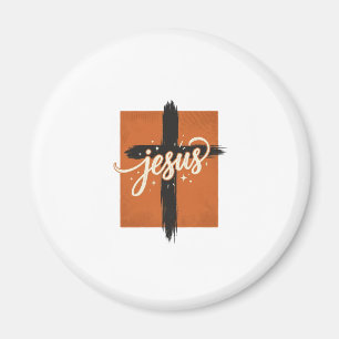 Íman Camiseta Cristã Cruz de Jesus Vintage Design_1