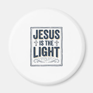 Íman Camiseta Cristã Vintage Jesus É A Luz