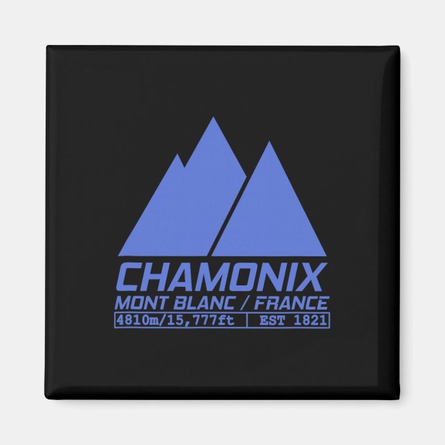 Íman Camiseta da Estação de Esqui de Chamonix Esqui Mon (Frente)