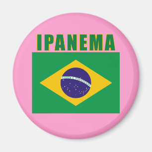 Íman Camiseta da praia de IPANEMA Brasil, presentes