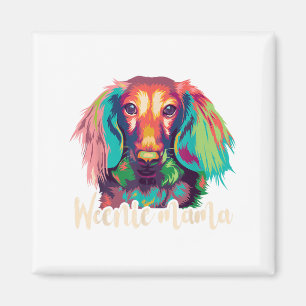 Íman Camiseta-Dachshund Mulheres Mãe Weenie Cachorro Wi