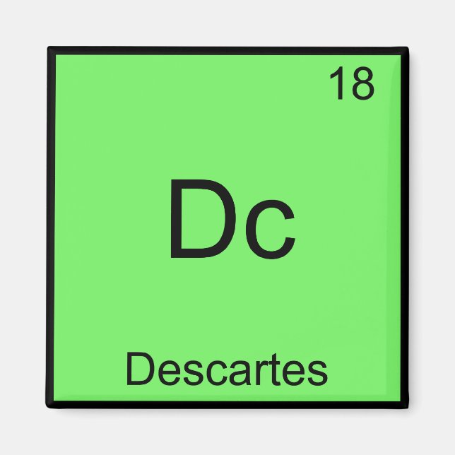 Íman Camiseta Dc - Símbolo de Química do Elemento Diver (Frente)
