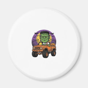 Íman Camiseta de Abóbora de Caminhão Monstro de Hallowe