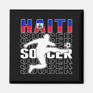 Íman Camiseta de Amantes de Futebol do Haiti - Haitiano