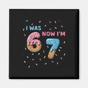 Íman Camiseta de Aniversário de 7 Anos - Eu Era 6 Agora
