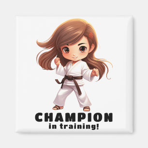 Íman Camiseta de Artes Marciais de Karatê Feminina
