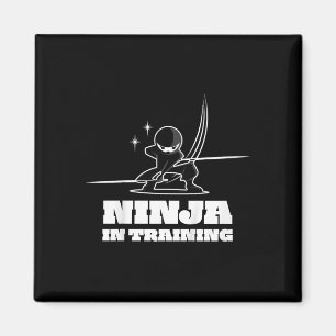 Íman Camiseta de Artes Marciais Ninja Warrior Fofa para