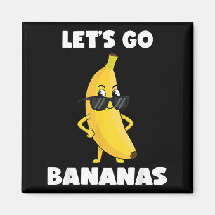 Íman Camiseta de Bananas Engraçadas Banana Fofa Vamos