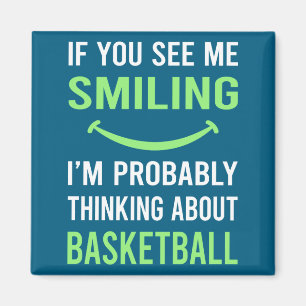 Íman Camiseta de basquete sorrindo