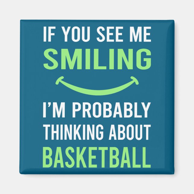 Íman Camiseta de basquete sorrindo  (Frente)