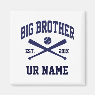 Íman Camiseta de beisebol personalizada do irmão mais v
