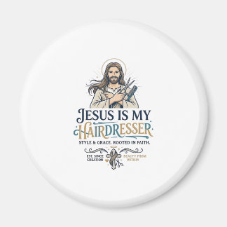 Íman Camiseta de Cabeleireiro Salão de Beleza Jesus Ins