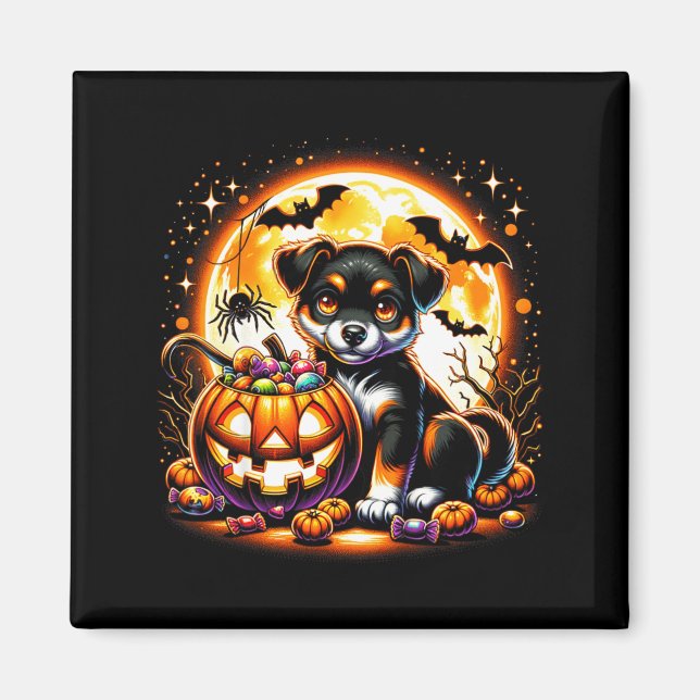 Íman Camiseta de Cachorro do Halloween4 (Frente)