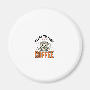 Íman Camiseta de Café Vintage de Halloween Assustador a