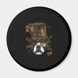 Íman Camiseta de cão Steampunk Boston Terrier Lover