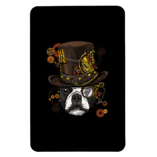 Íman Camiseta de cão Steampunk Boston Terrier Lover