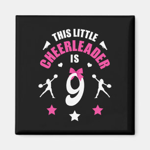 Íman Camiseta de Chefe de Torcida Menina de 9 Anos de I
