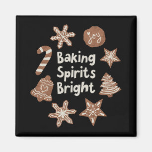 Íman Camiseta De Cookies De Feriado Brilhantes Srits De