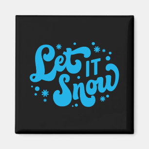 Íman Camiseta De Design De Inverno Let It Snow