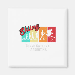 Íman Camiseta de Esqui Cerro Catedral Argentina Para Ho