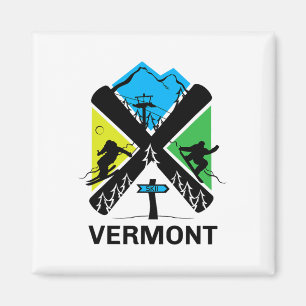 Íman Camiseta de Esqui Vermont - Acessório de Esqui e S