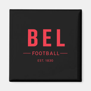 Íman Camiseta de Fã de Futebol Heritage Bélgica Futebol
