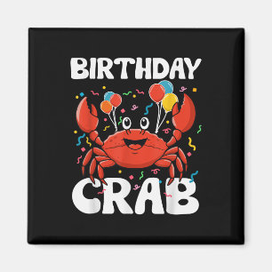 Íman Camiseta de Festa de Aniversário de Caranguejo Ama