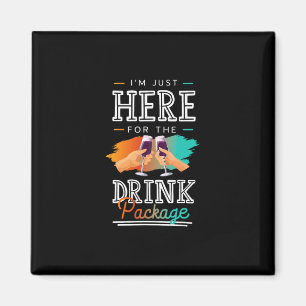 Íman Camiseta de festa divertida de bebida de férias de