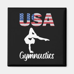 Íman Camiseta de ginástica da bandeira americana dos EU