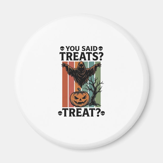 Íman Camiseta de Halloween de Fantasma com Pun e Pu de  (Frente)