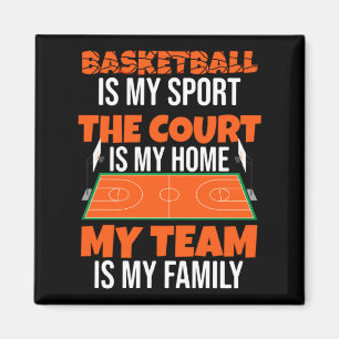 Íman Camiseta de jogador de basquete orgulhoso da famíl