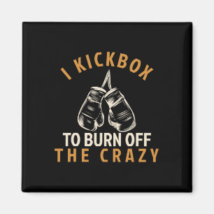 Íman Camiseta de Kickboxing - Eu Pratico Kickbox para Q