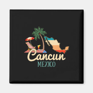 Íman Camiseta de Lembrança do México Cancun Família Cor