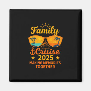 Íman Camiseta de manga curta Family Cruise 2025 Vacatio
