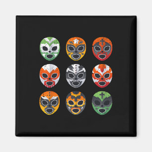 Íman Camiseta de Máscaras Luta Livre Menino Homens Luta