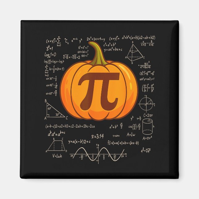 Íman Camiseta de matemática do Dia do Pi Abóbora Piada  (Frente)