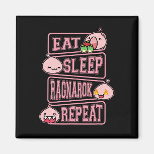 Íman Camiseta de Meme de Jogador Ragnarok Poring Comer