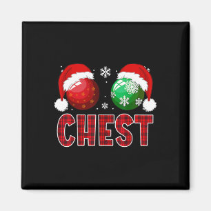 Íman Camiseta de Natal Fun Chest Nuts Casal Combinando