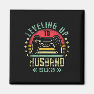 Íman Camiseta de noivado para noivo gamer subindo de ní