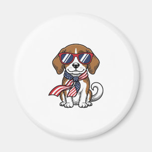 Íman Camiseta de Óculos de Sol de Cachorro Beagle Patri
