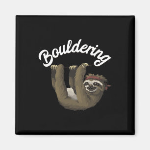 Íman Camiseta de Preguiça de Bouldering Engraçada Climb